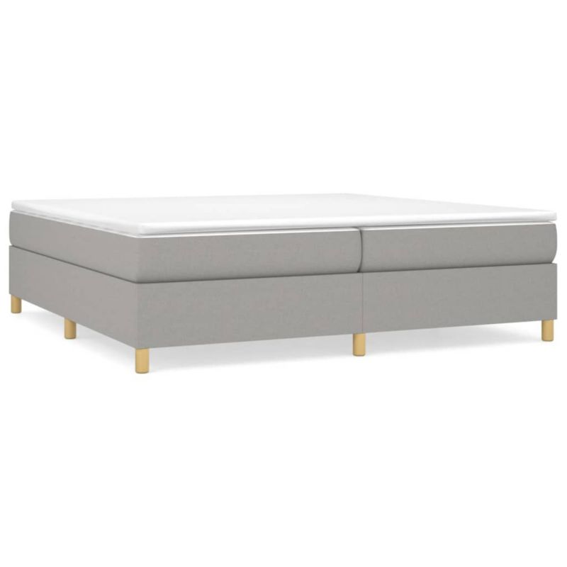 Łóżko kontynentalne WaszeMeble 200x200 cm jasnoszare WM-3144546 1 szt.