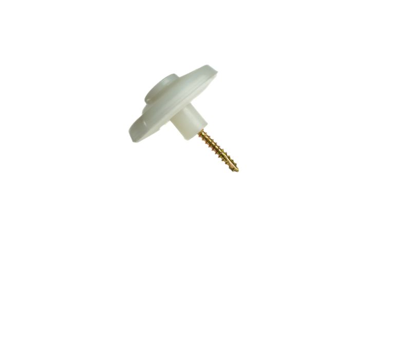 Podkładka grzybkowa TECH-PLAST biała 16mm + wkręt TORX - 80szt.