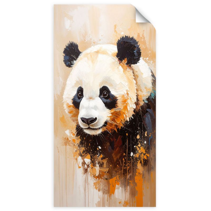 Naklejka na ścianę do salonu sypialni Feeby Panda Zwierzę jak Malowany 40x80cm 1szt