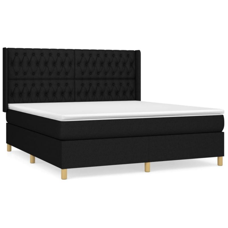 Łóżko kontynentalne WaszeMeble 180x200 cm czarne WM-3132251 1 szt.