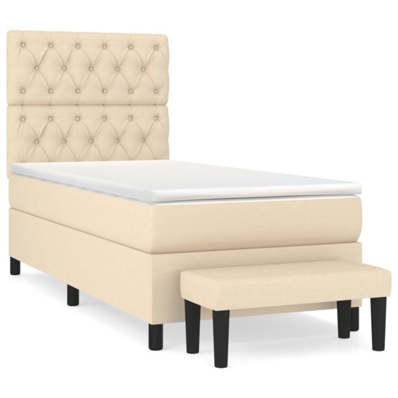 Łóżko kontynentalne WaszeMeble 80x200 cm kremowe WM-3136794 1 szt.