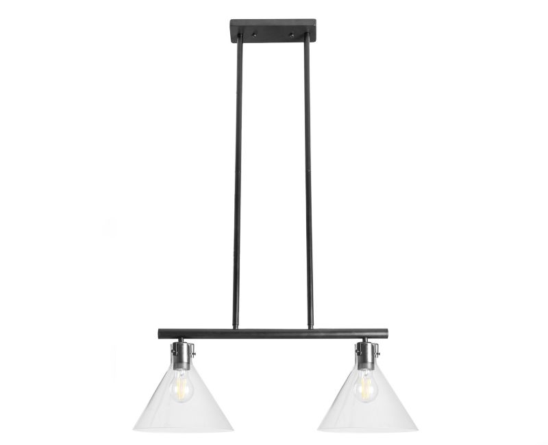 Lampa Sufitowa Wisząca Toolight App317-2Cp Czarny 1 Szt