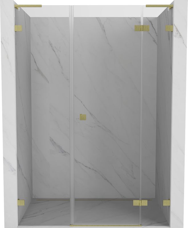Drzwi prysznicowe uchylne Mexen Lunar L złoty szczotkowany 120x200 cm 1 szt.