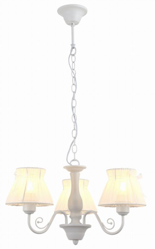 Żyrandol Candellux Zefir 3792 biały retro z abażurami 3xE14 x 40W 1 szt.