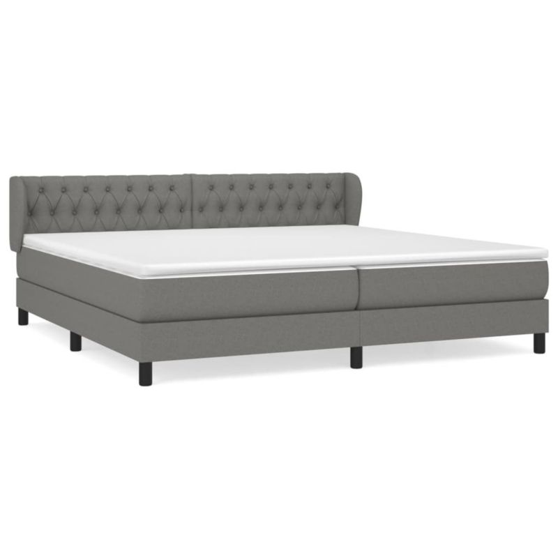 Łóżko kontynentalne WaszeMeble 200x200 cm ciemnoszara WM-3126510 1 szt.