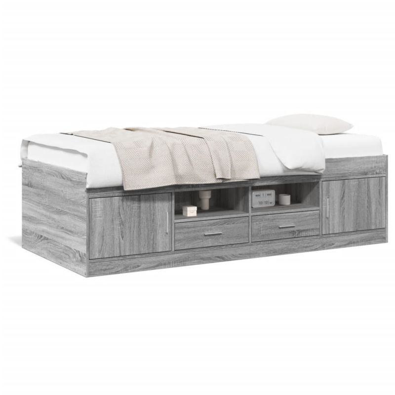 Łóżko dzienne WaszeMeble 100x200 cm szare WM-3280242 1 szt.