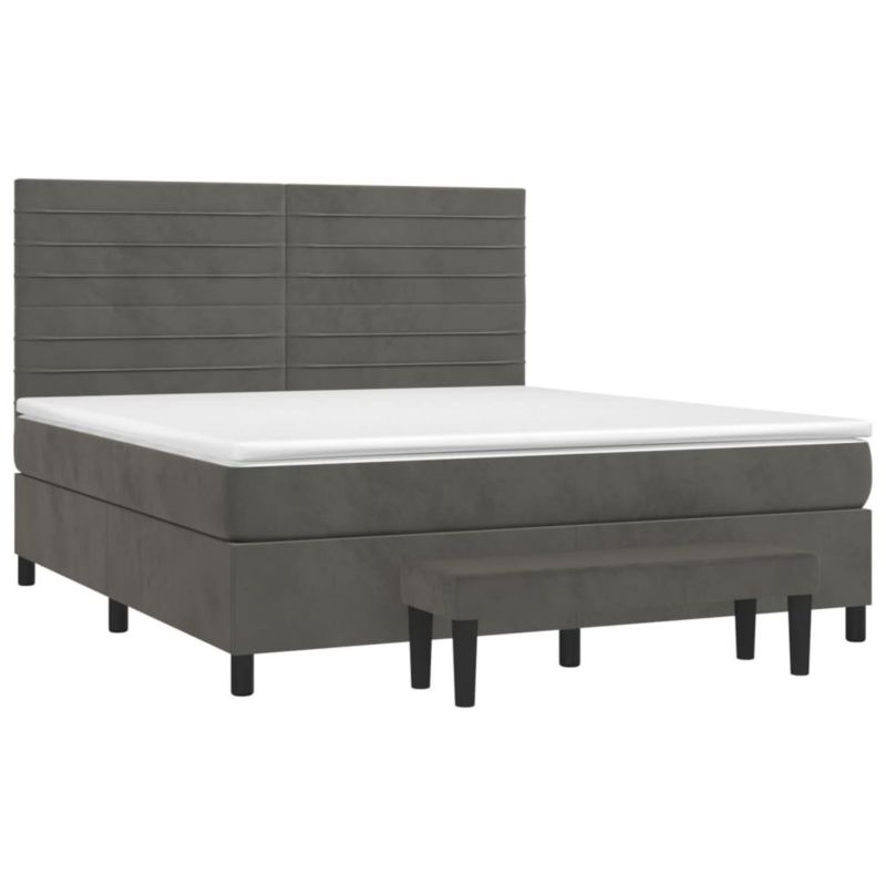 Łóżko kontynentalne WaszeMeble 160x200 cm ciemnoszare WM-3137912 1 szt.