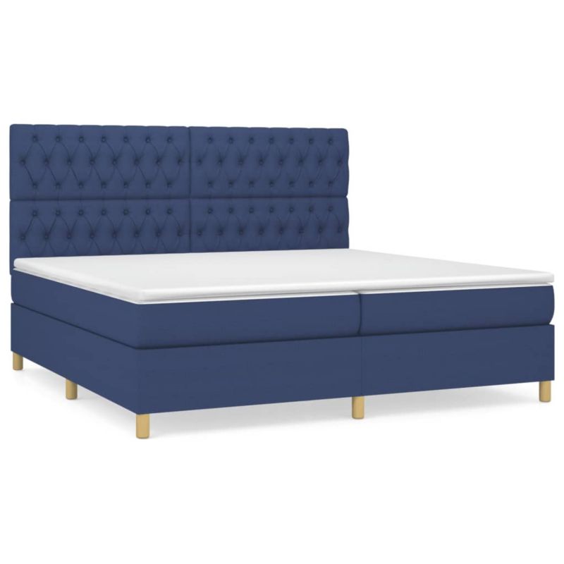 Łóżko kontynentalne WaszeMeble 200x200 cm niebieskie WM-3142607 1 szt.
