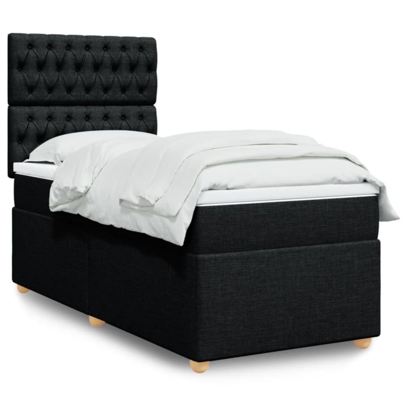 Łóżko kontynentalne WaszeMeble 80x200 cm czarne WM-3291116 1 szt.