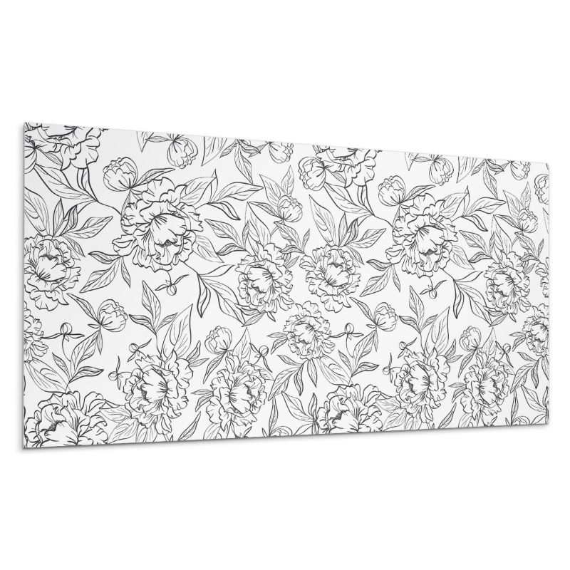 Panel samoprzylepny Wallfluent 120x60 cm Motyw kwiatów z delikatnymi liśćmi 1 szt.