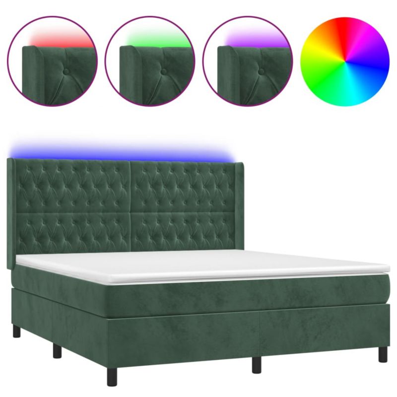 Łóżko z materacem WaszeMeble 160x200 cm zielony WM-3139754 1 szt.