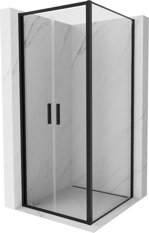 Kabina prysznicowa Mexen Exo uchylna 90 x 90 cm transparent czarna 1 szt.