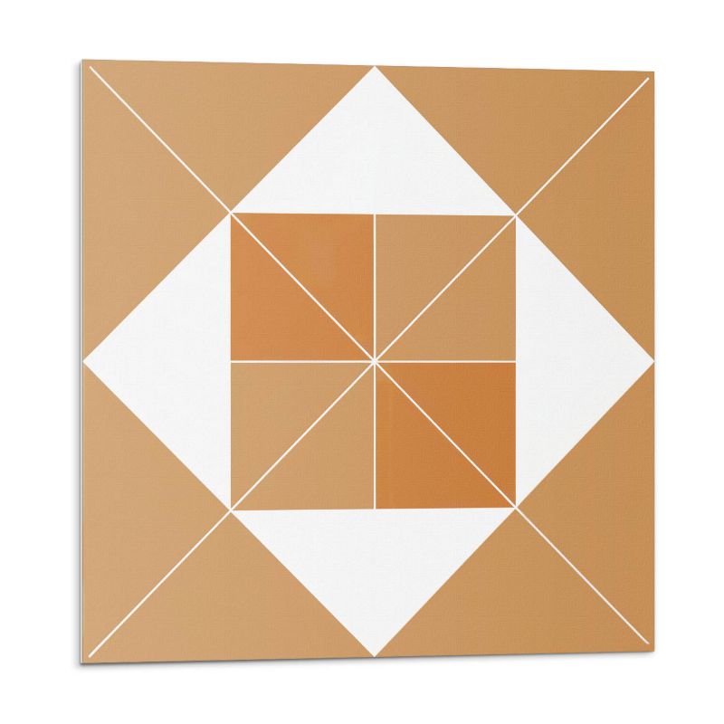 Kafelki samoprzylepne Wallfluent 50x50 cm Kształty w harmonijnych tonacjach 4 szt.