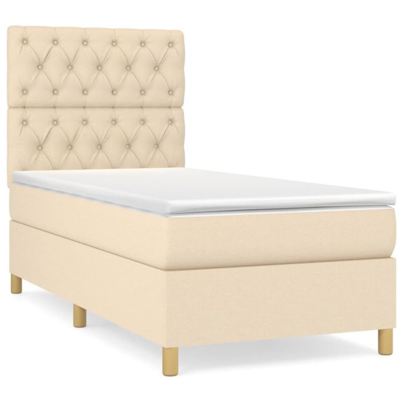 Łóżko kontynentalne WaszeMeble 80x200 cm kremowe WM-3142534 1 szt.
