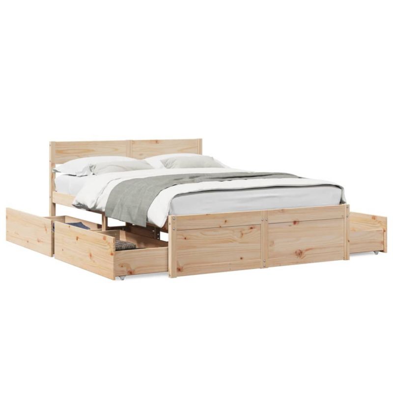 Łóżko drewniane WaszeMeble 120x190 cm brązowe WM-3282360 1 szt.