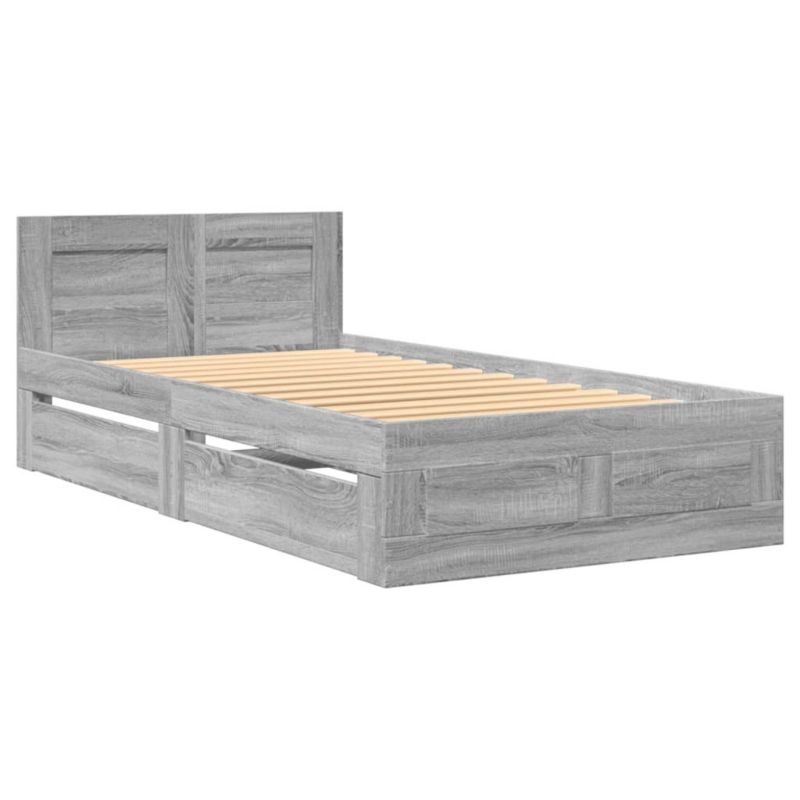 Łóżko drewniane WaszeMeble 75x190 cm szary WM-3295623 1 szt.