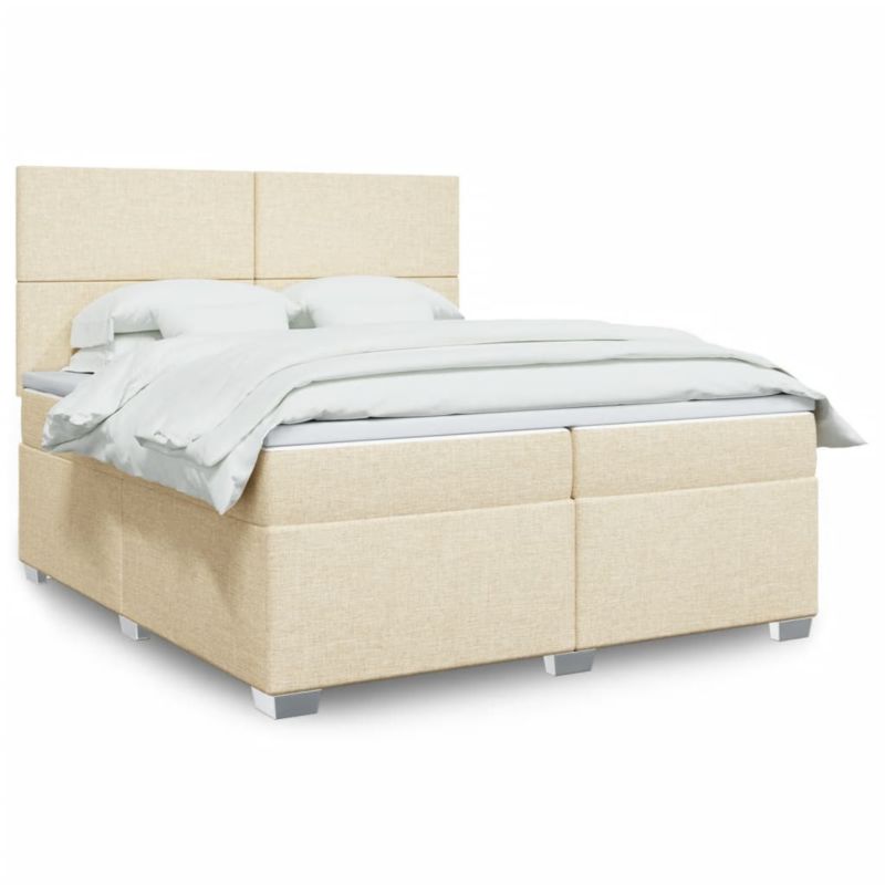 Łóżko kontynentalne WaszeMeble 200x200 cm kremowe WM-3292893 1 szt.
