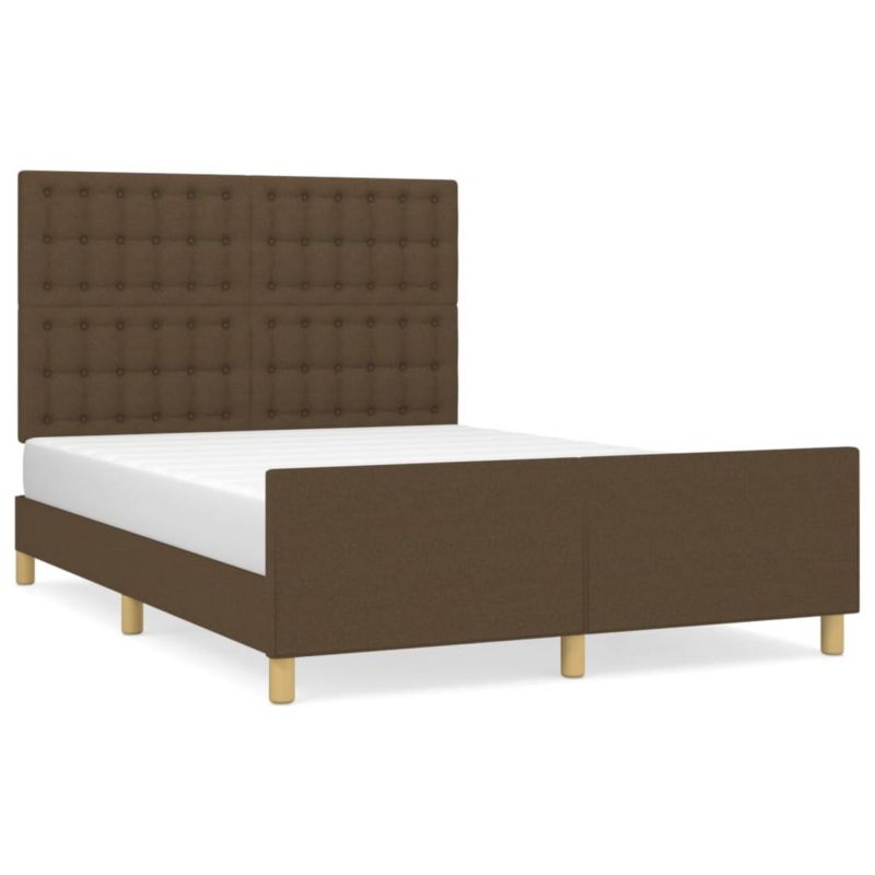 Łóżko tapicerowane WaszeMeble 140x190 cm Brązowe WM-3125376 1 szt.