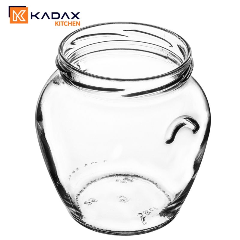 Słoiki na przetwory KADAX 580ml + wieczka "Ogórki" 82mm 8szt.