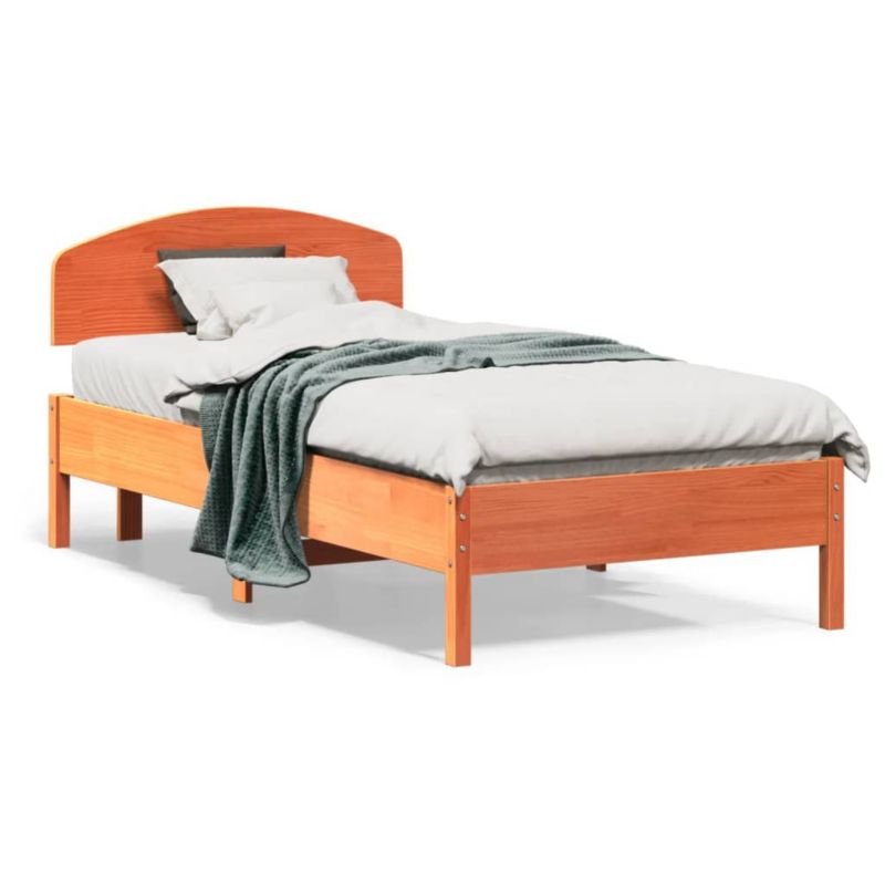 Łóżko drewniane WaszeMeble 75x190 cm brąz WM-3207244 1 szt.