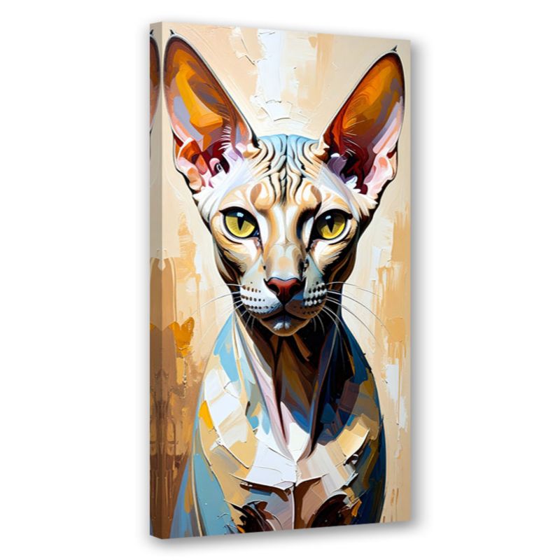 Obraz młodzieżowy do pokoju nastolatka salonu Feeby Sfinks Kolorowy Kot 60x120cm 1szt