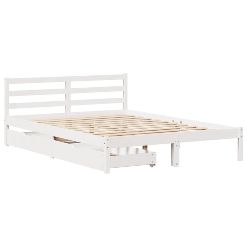 Łóżko drewniane WaszeMeble 150x200 cm biała WM-3301543 1 szt.
