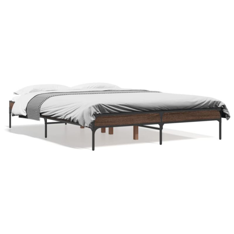 Łóżko metalowe WaszeMeble 135x190 cm brązowy WM-845045 1 szt.