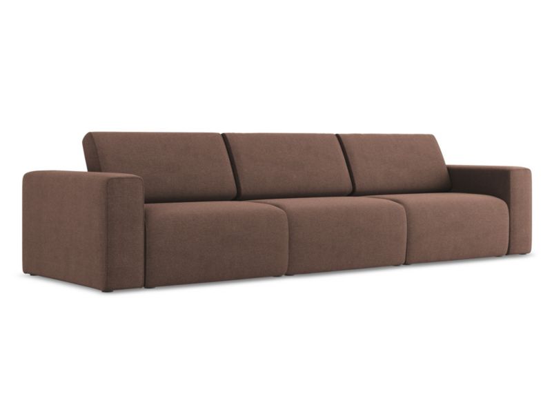 4-osobowa kanapa modułowa Makamii Kalea z tkaniny strukturalnej 314x103 cm pudrowy róż 1 szt.