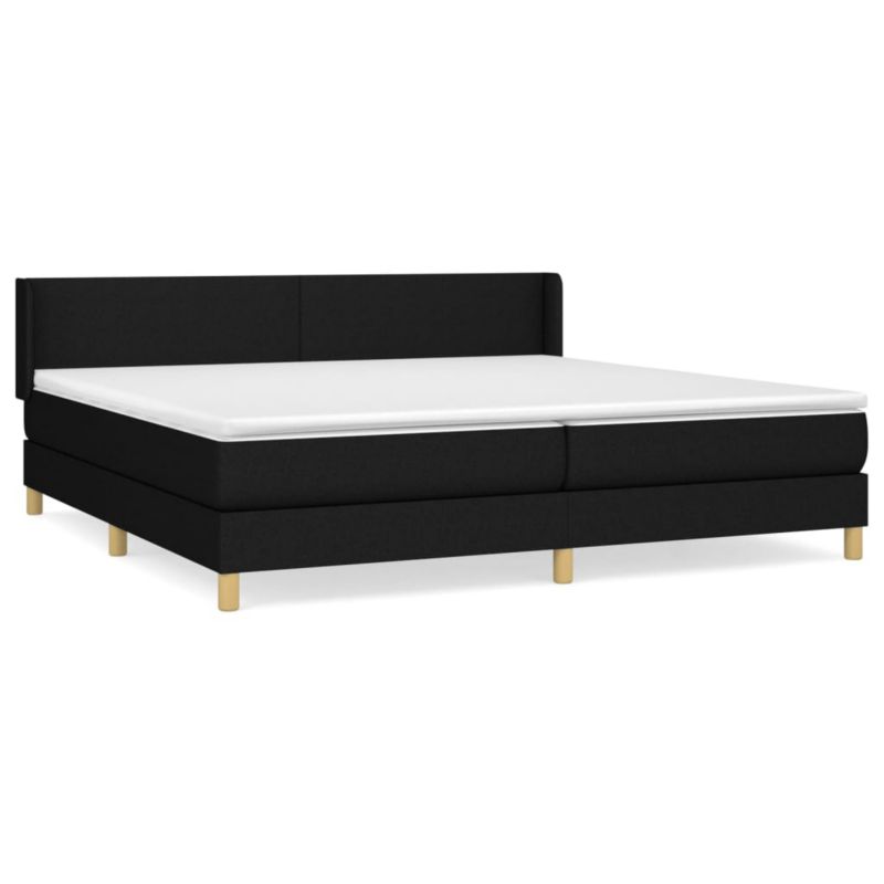 Łóżko z materacem WaszeMeble 200x200 cm czarny WM-3130139 1 szt.