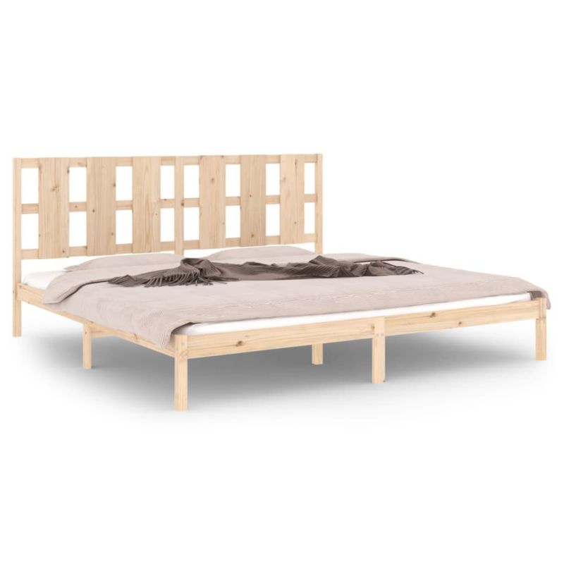 Łóżko drewniane WaszeMeble 200x200 cm brązowe WM-3105620 1 szt.