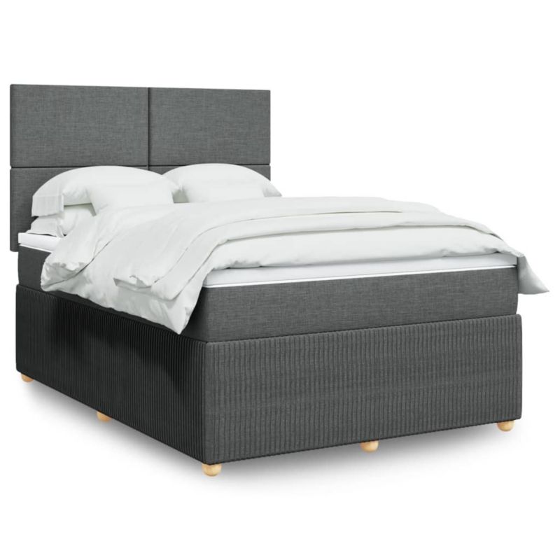 Łóżko kontynentalne WaszeMeble 140x190 cm ciemnoszara WM-3292045 1 szt.