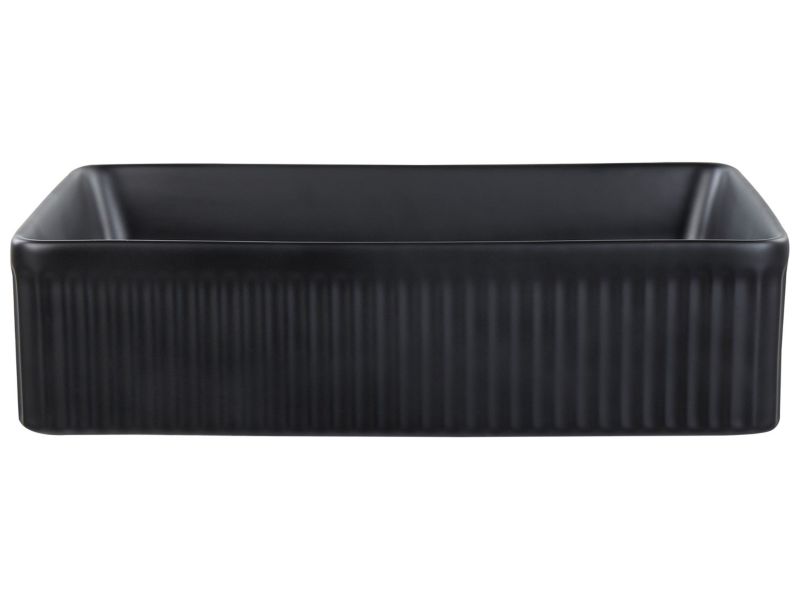 Umywalka nablatowa ceramiczna 50 x 34 cm czarna Geldo 1 szt.