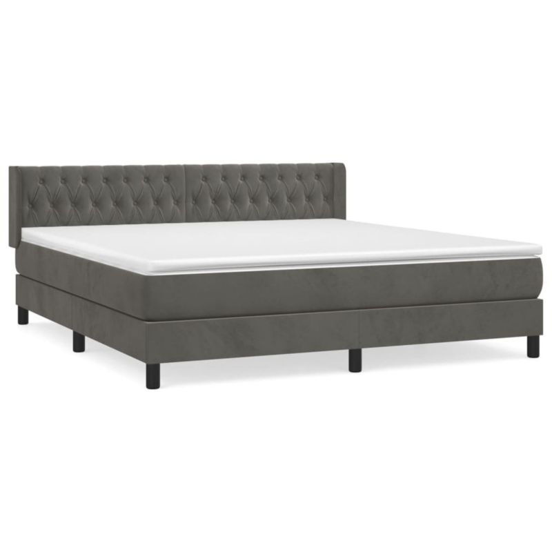 Łóżko kontynentalne WaszeMeble 160x200 cm ciemnoszare WM-3131148 1 szt.
