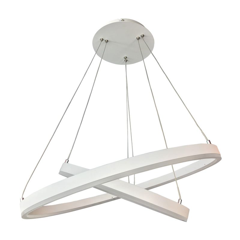 Żyrandol Italux Jovita 9356 biały nowoczesny wbudowany LED 74W 1 szt.
