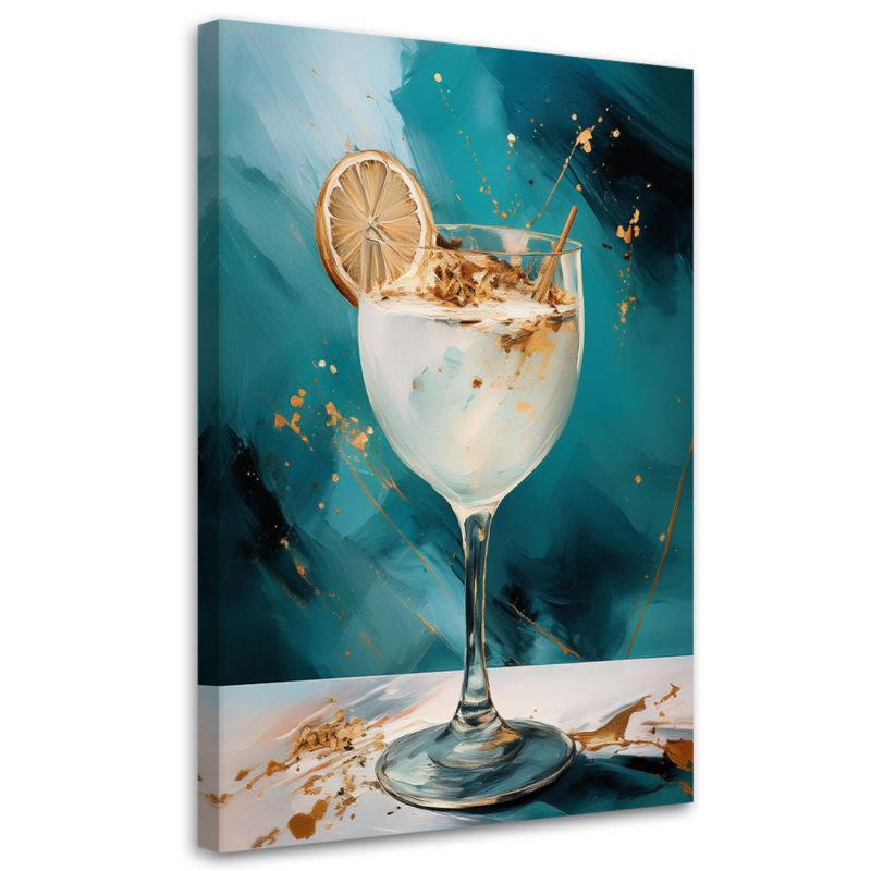Obraz na płótnie Feeby Koktail Kieliszek Drink Bar 80x120cm 1szt