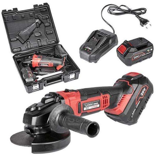 Szlifierka Kątowa Cedrus Power+ AG125Li 20V Zestaw z Akumulatorem i Ładowarką 1szt.