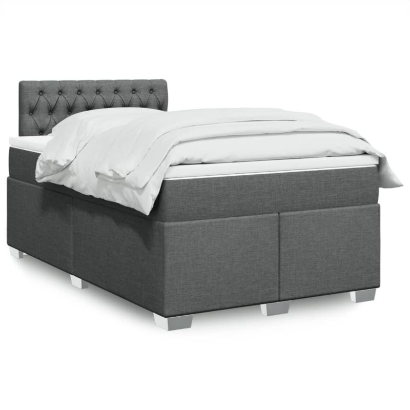 Łóżko kontynentalne WaszeMeble 120x190 cm ciemnoszare WM-3288135 1 szt.