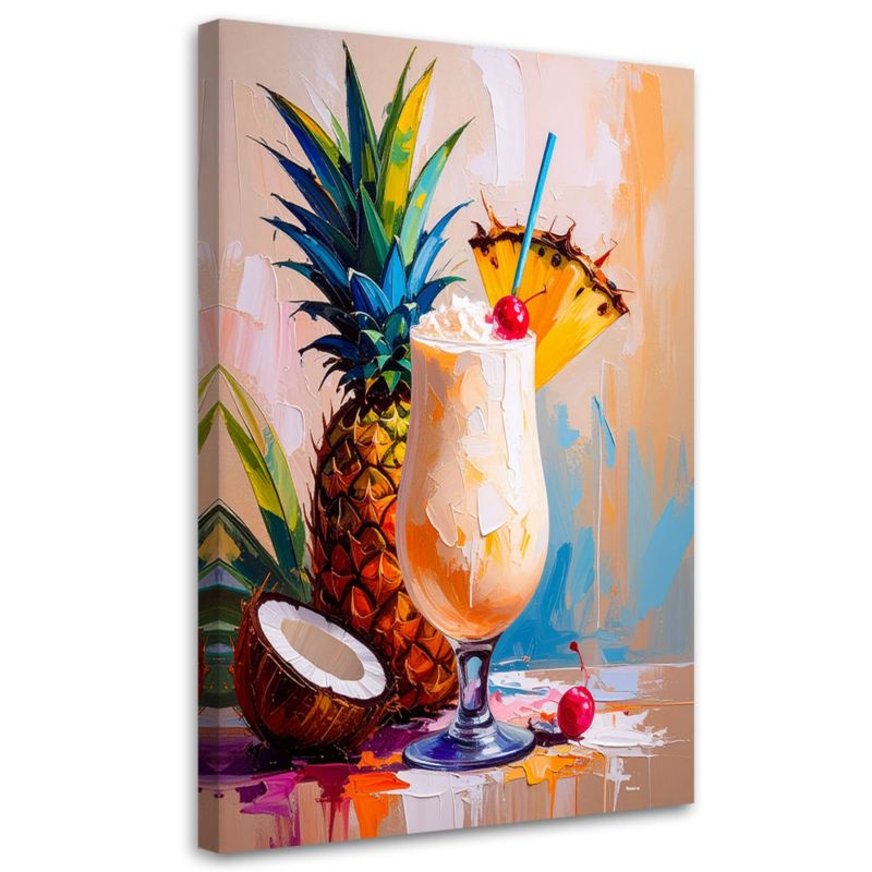 Obraz do kuchni baru jadalni Feeby Pina Colada Coctail Drink 70x100cm 1szt