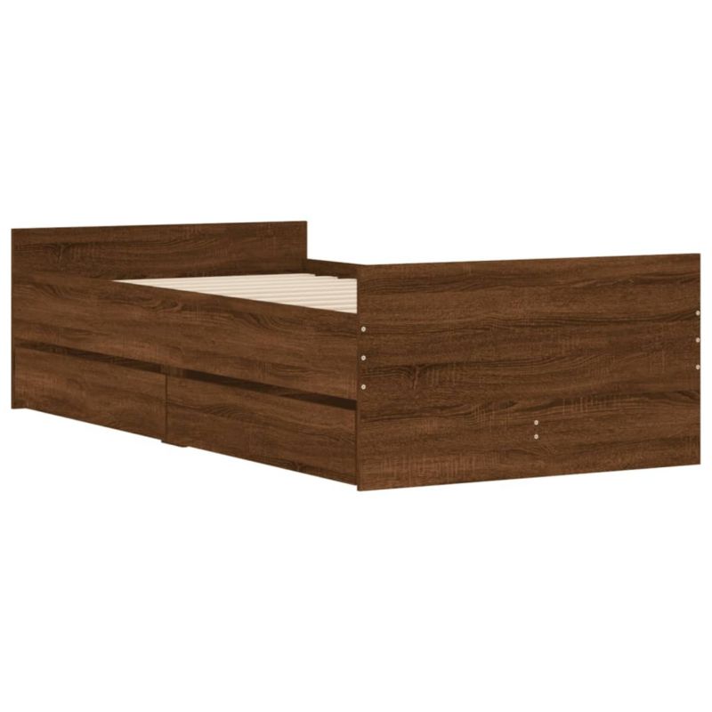 Łóżko drewniane WaszeMeble 100x200 cm brązowy WM-3207370 1 szt.