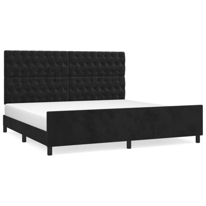 Łóżko tapicerowane WaszeMeble 200x200 cm czarna WM-3125960 1 szt.