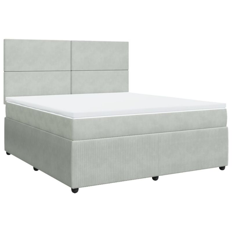 Łóżko kontynentalne WaszeMeble 180x200 cm jasnoszare WM-3294700 1 szt.