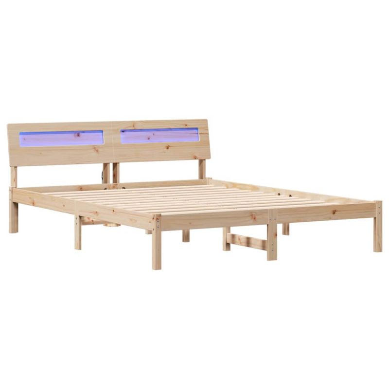 Łóżko drewniane WaszeMeble 150x200 cm brązowy WM-872773 1 szt.