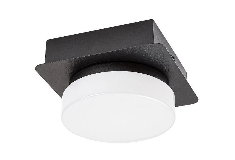 Oprawa sufitowa spot Rabalux Attichus czarny matowy-biały LED 5W 4000K 670lm do łazienki IP44 wym: 7 x 13 x 13 cm metal - 1 szt.