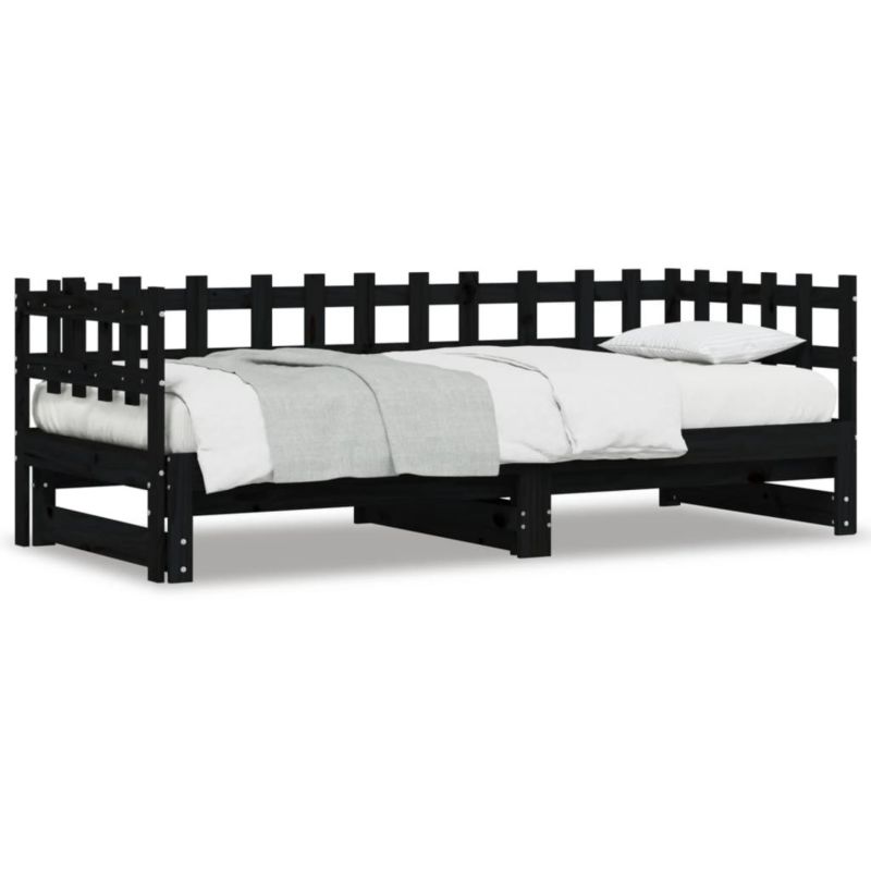 Łóżko drewniane WaszeMeble 90x200 cm rozsuwane czarne WM-840390 1 szt.