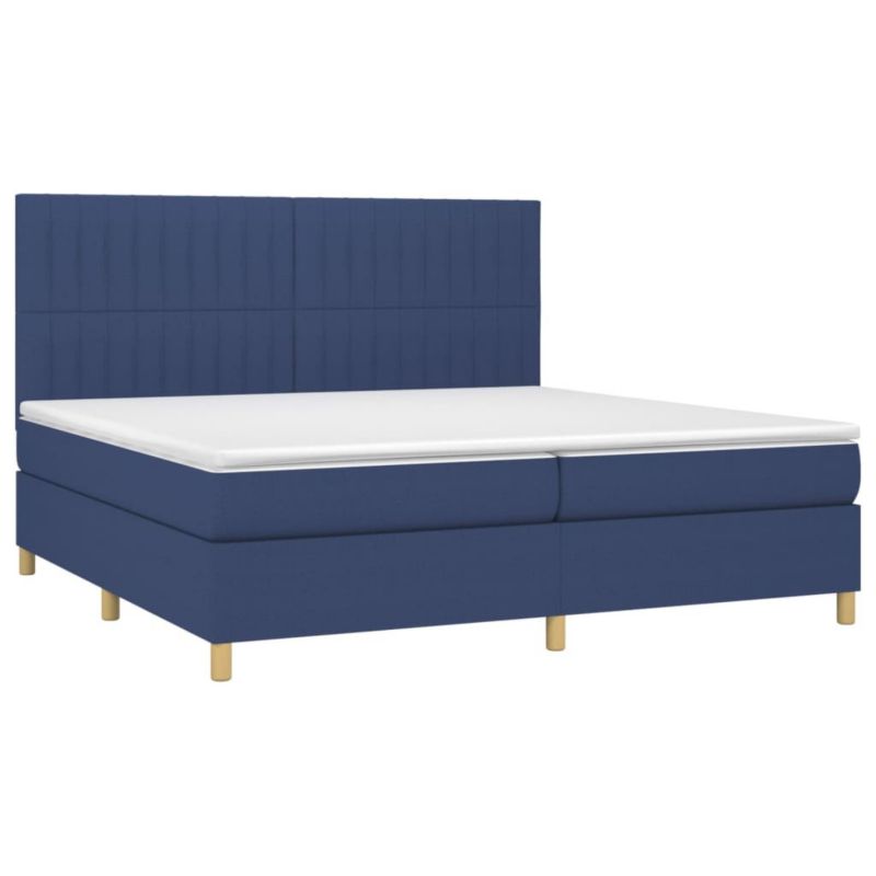 Łóżko kontynentalne WaszeMeble 200x200 cm niebieskie WM-3135627 1 szt.
