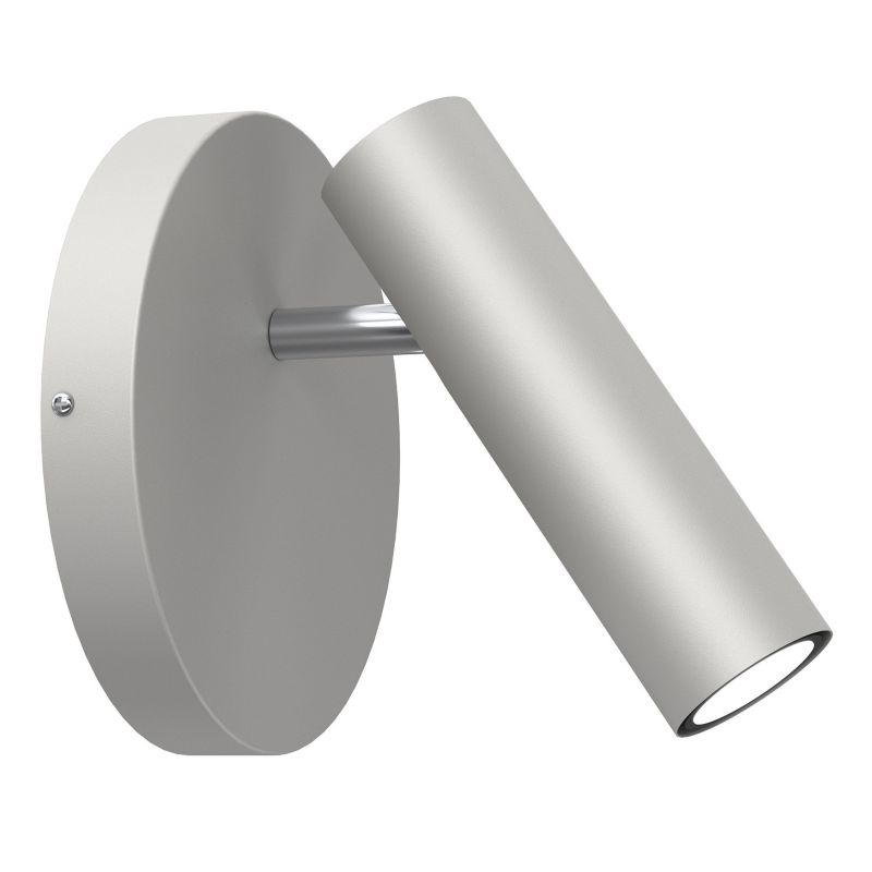 Kinkiet ścienny Luminex Axion jasnoszaro-chromowany do czytania 1 x GU10 x 8W IP20 wym: 19,5 x 19,5 x 24 cm - 1 szt.