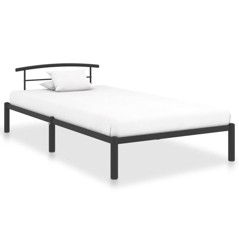 Łóżko metalowe WaszeMeble 90x200 cm czarne 1 szt.
