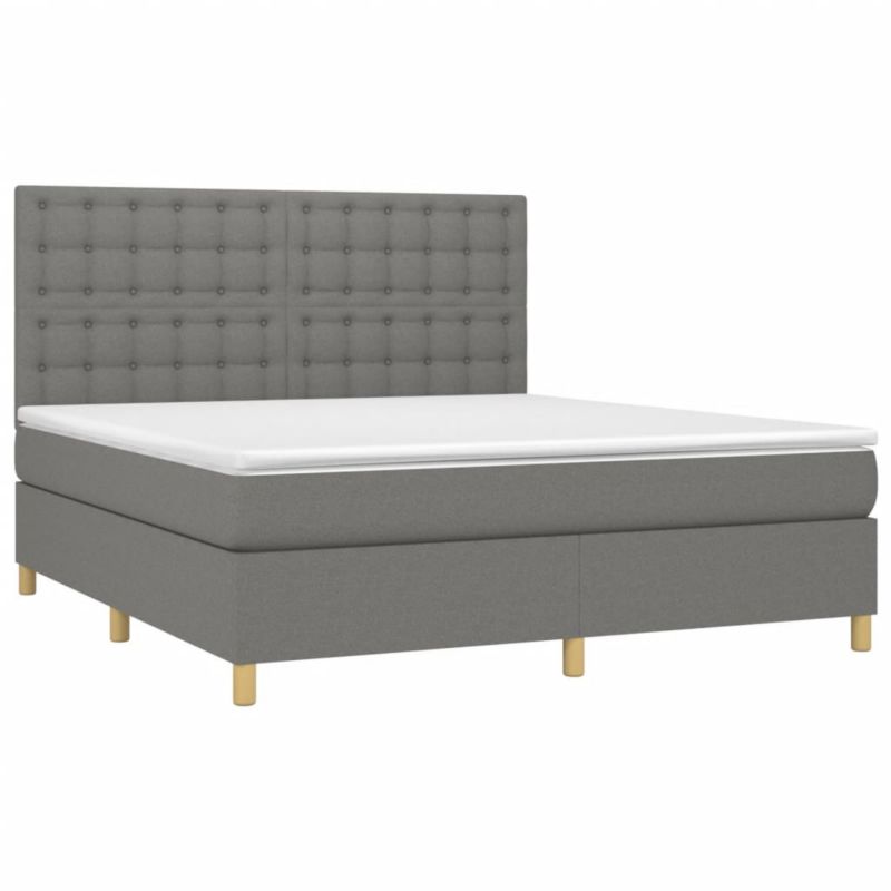 Łóżko kontynentalne WaszeMeble 180x200 cm ciemnoszara WM-3135774 1 szt.