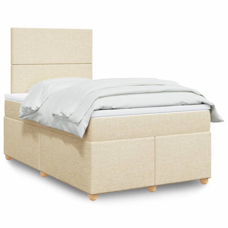 Łóżko kontynentalne WaszeMeble 120x200 cm kremowe WM-3291245 1 szt.