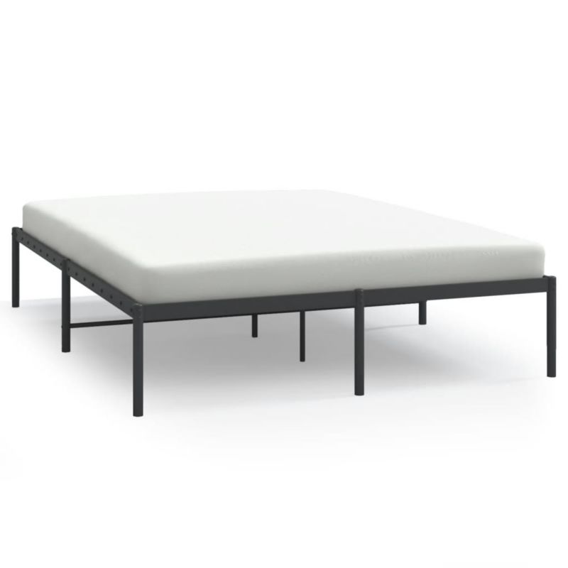 Łóżko metalowe WaszeMeble 140x190 cm z wezgłowiem czarne 1 szt.